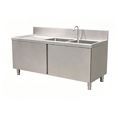 2 Compartment Sink with Drainboard